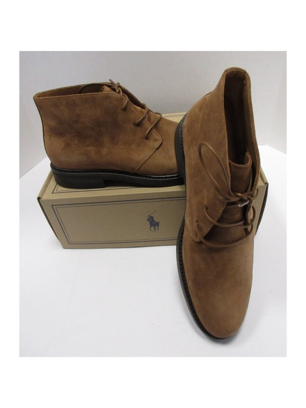 Polo Ralph Lauren Boots 11.5 D Asher Chukka Suede Leather Lace Up